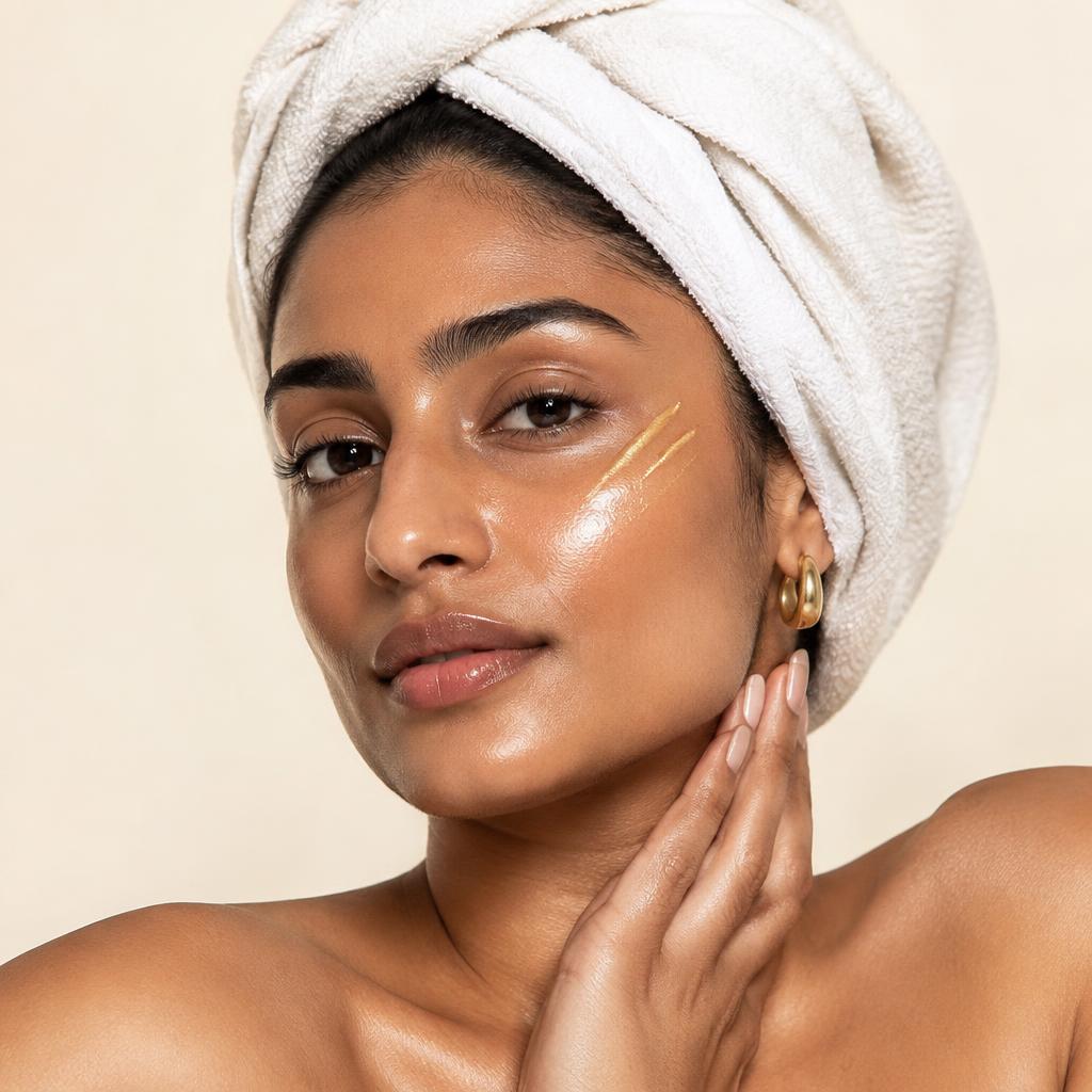 Luminous skin after a facial ritual
